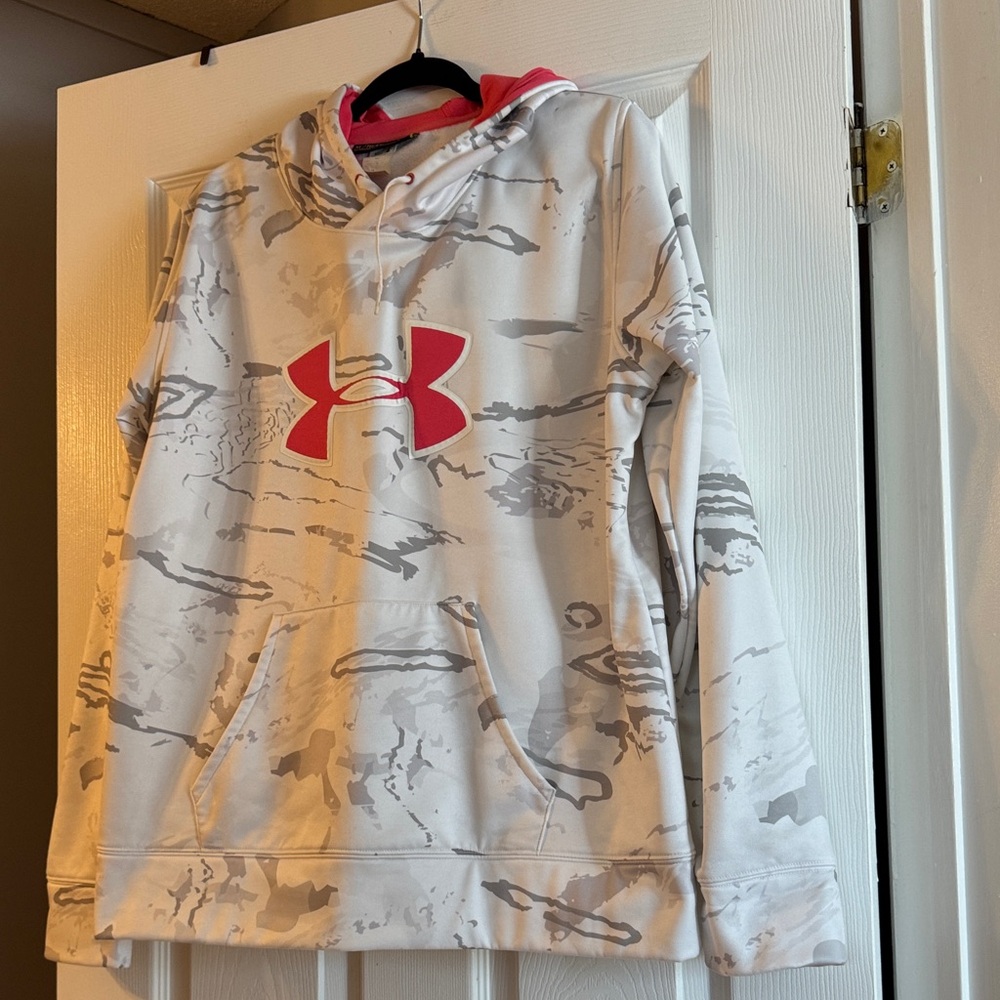 Under Armour woman White and Red Camo Hoodie